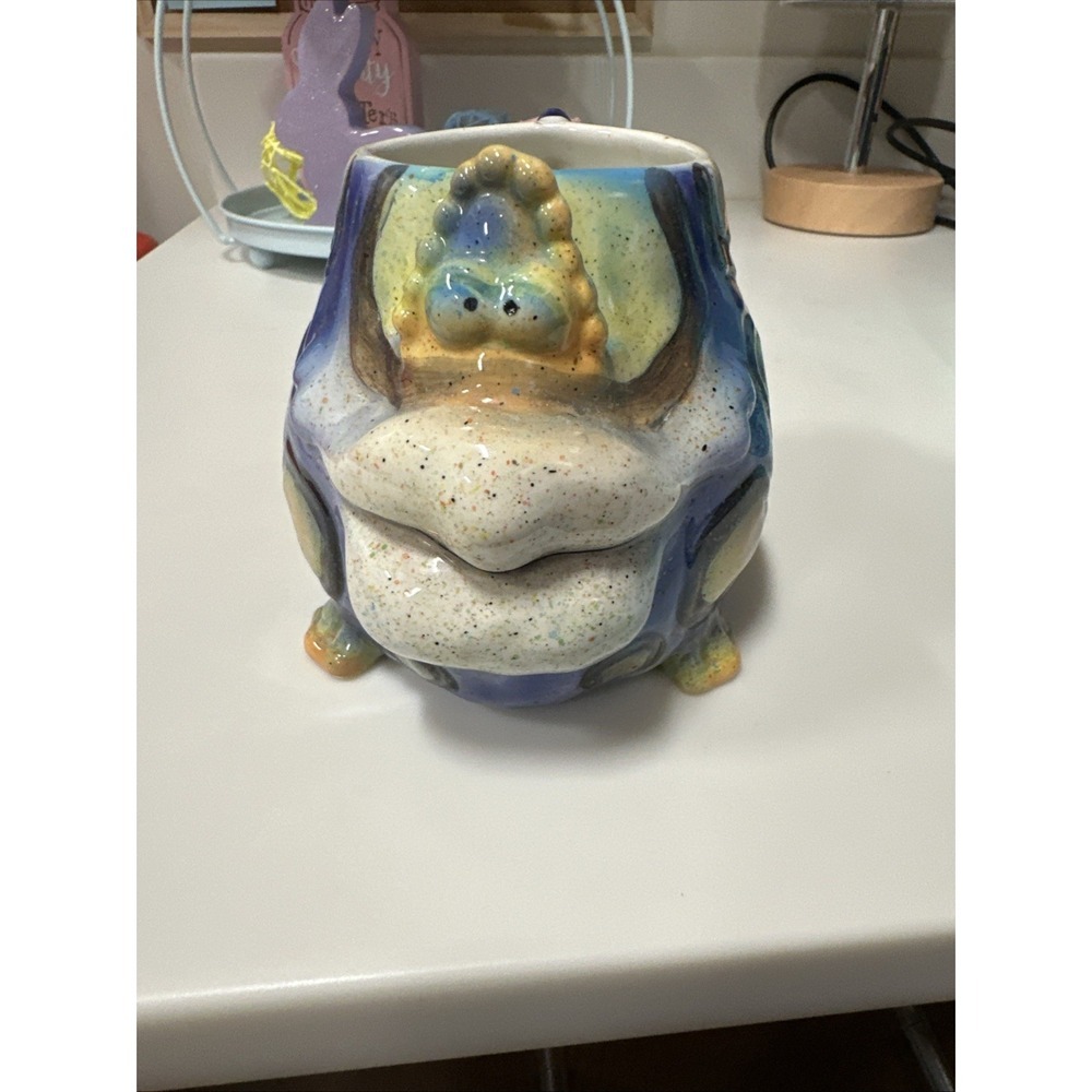 Unique Big‎ Lipped Blue And Yellow Spotted Fish Planter Mug , Made In China